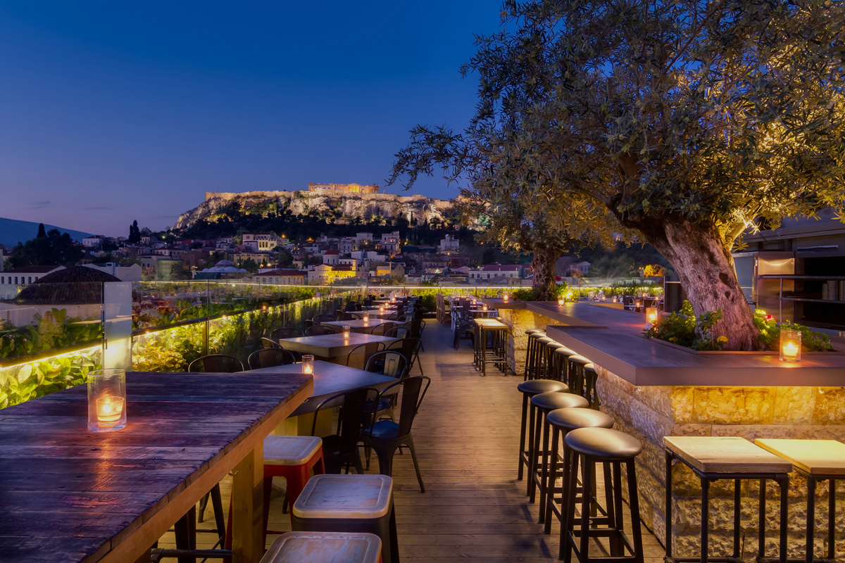 Rooftop bar Athens - Acropolis view, 360 Cocktail Bar